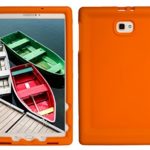 Bobj Rugged Case for Samsung Galaxy Tab A 10.1, SM-T580, SM-T585 (Does not fit S-Pen Models) – BobjGear Custom Fit – Patented Venting – Sound Amplification – BobjBounces Kid Friendly (Orange)
