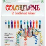 BC Colorflame Birthday Candles with Colored Flames (12 per box) [Kitchen]