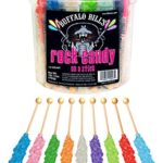 Buffalo Bills Rock Candy On A Stick (individually wrapped rock candy crystal sticks in 2 sizes)