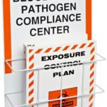 Brady BH2010 20″ Height, 14″ Width, 4-1/2″ Depth, Black And Orange On White Color Bloodborne Pathogen Compliance Center