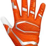 Cutters Receiver Football Gloves – Rev Pro Football Gloves – Made with Grip Boost and Stitching – Youth & Adult Sizes – Orange/White – Variety of Vibrant Colors 1 Pair
