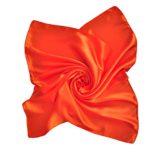 Pure Color Silk Feel Scarves Clothing Accessories Square Scarf Fashion Orange