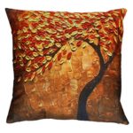 Napoo Clearance Pillow Case Sofa 3D Flower Tree Oil Printing Waist Throw Cushion Cover Home Decor (Orange)