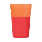 12oz Color Changing Stadium Cup, Set of 12, Orange to Red