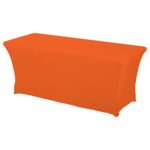 Haorui Rectangular Spandex Table Cover (6 ft. Orange)