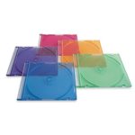 Verbatim CD/DVD Slim Cases (0.21 inches) – Assorted Colors  – 50pk