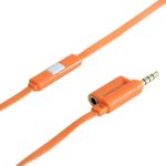 ONANOFF BuddyCable with Inline Microphone | Built-in Audio Splitter can Share one Device with up to 4 Buddies | Orange Color