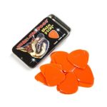 Snarling Dogs Brain TNSDB351 1.14 Guitar Picks, 12-Piece, Collectible Tin, Orange Nylon, 0 1.14mm