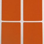 Color Sticker Labels 3×2 – Rectangular Inventory Label in Orange – 60 Pack by Royal Green