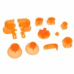 ABXYZ Buttons +Thumbstick D-pad Triggers Full Buttons Mod Set for NGC Gamecube Controller Clear Orange Color