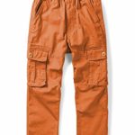 Mesinsefra Boys’ Cotton Multi-Pockets Pull-On Cargo Pant