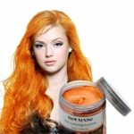 MOFAJANG Unisex Hair Color Dye Wax Styling Cream Mud, Natural Hairstyle Pomade, Temporary Hair Dye Wax for Party, Cosplay & Halloween, 4.23 oz (Orange)