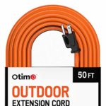 Otimo 50 Ft 16/3 Outdoor Heavy Duty Extension Cord – 3 Prong Extension Cord, Orange