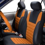FH Group FH-FB068102 Premium 3D Air Mesh Seat Covers Pair Set (Airbag Compatible), Orange/Black Color- Fit Most Car, Truck, SUV, or Van