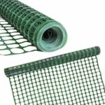 Houseables Snow Fencing, Mesh Temporary Fence, Plastic, Safety Garden Netting, Single, Green, 4 x 100′ Feet, Above Ground Barrier, for Deer, Kids, Swimming Pool, Silt, Lawn, Rabbits, Poultry, Dogs