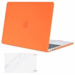 MOSISO MacBook Pro 13 Case 2018 2017 2016 Release A1989/A1706/A1708, Plastic Hard Shell Cover with Screen Protector Compatible Newest MacBook Pro 13 Inch with/Without Touch Bar, Orange