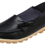 Serene Womens Leather Cowhide Casual Lace up Flat Driving Loafers