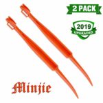 Minjie 2 pcs Citrus Peeler in Bright Orange Color – Replaces Tupperware Peeler Bright Orange