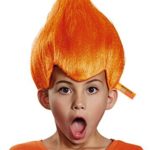 United States of Oh My Gosh Bright Colored Troll Costume Wig – 5 Colors Colored Troll Hair (Orange)