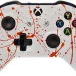 Hand Airbrushed Color Burst Xbox One Wireless Custom Controller (Orange/White)