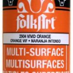 FolkArt Multi-Surface Paint in Assorted Colors (2 oz), 2904, Vivid Orange