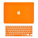 TOP CASE – 2 in 1 Rubberized Hard Case Cover and Keyboard Cover Compatible with MacBook Air 13″ A1369 & A1466 – Not Compatible 2018 Version A1932 MacBook Air 13″ Retina Display – Orange