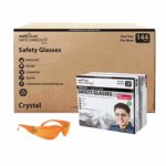 SAFE HANDLER Full Color Safety Glasses | One Size, Adult, Youth, Full Color Polycarbonate Lens and Temple, ORANGE, Box of 12 (Case of 12 Boxes, 144 Pairs Total)