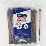 Rubber Lined, Releasable, Heavy-Duty Zip Ties, UV Rated, 8 Inch, Reusable, Black Nylon Zip Ties, Assorted Colors (Blue, Red, Orange) – GripLockTies (100, Orange)