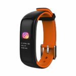 Yxsd New P1Plus Smart Color Screen Blood Pressure Heart Rate Sleep Monitoring Step Motion Message Reminder Watch (Color : Orange)