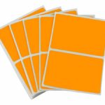 ChromaLabel 2 x 3 inch Name Tag Stickers | 150 Labels/Pack (Fluorescent Orange)