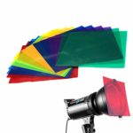 16 Pack Colored Overlays Transparency Color Film Plastic Sheets Correction Gel Light Filter Sheet,20 by 20cm,8 Assorted Colors