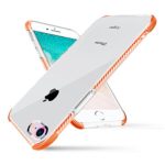 iPhone 8 Plus Case, iPhone 7 Plus Case, Hybrid Drop Protection Flexible TPU Back Soft TPE Inlayer Shockproof iPhone Cover with Air Cushion Bumper for Apple iPhone 7 Plus / 8 Plus Orange