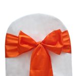 Universal Decor Suppliers Orange Color Satin Bow for Wedding and Events Supplies Party Decoration Chair Cover Sashes 20 Pcs