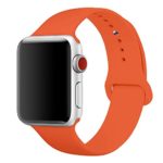 Sport Band for Apple Watch 42mm, Aimote Soft Silicone Replacement Strap for Apple Watch Series 3, Series 2, Series 1,Sport Edition, M/L Size,42mm Orange