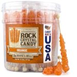 Boone’s Mill | Rock Crystal Candy Sticks | Orange | 36 Sticks