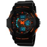 BesWLZ Multi Function Digital LED Quartz Watch Water Resistant Electronic Sport Watches Child Orange