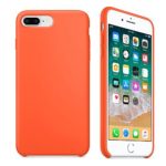 Keklle iPhone 7P/8P Silicone Case, Keklle Liquid Silicone Gel Rubber Shockproof Case and Ultra Soft Microfiber Cloth Lining Cushion for iPhone 7P/8P (Spicy Orange)