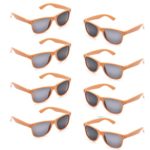 Neon Colors Party Favor Supplies Unisex Sunglasses Pack of 8 (Orange)