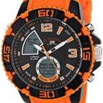 U.S. Polo Assn. Sport Men’s US9483 Sport Watch with Orange Silicone Band