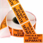 Eucatus Super Adhesive This Is A Set Do Not Separate Stickers 3 Pack. Bulk (1500 Total) Perforated 1 x 2 Self-Adhesive, Sold As Set Labels. FBA-Approved Shipping Supply. Eye-Catching Orange Color