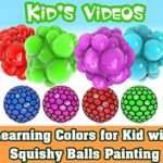 Learning Colors for Kid with Squishy Balls Painting