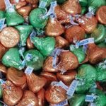 Spring Colors Hershey’s Kisses Milk Chocolate Candy, Light Green Orange Foils, 2 lbs