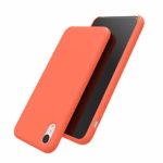 HONUA Silicone Case for iPhone XR, Soft and Protective iPhone Case with Microfiber Lining, Compatible with Apple iPhone XR 6.1 inch – Neon Coral