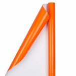 JAM PAPER Gift Wrap – Glossy Wrapping Paper – 25 Sq Ft – Orange – Roll Sold Individually