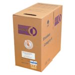 GRANDMAX CAT6 550MHz Shielded Stranded Bulk Cable, 1000ft, STP Pull Box, CMR Rated, 100% Pure Copper, Multiple Colors Available, 4 Pair, 24 AWG/ 1000FT/ Orange