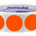 ChromaLabel 1 inch Color-Code Dot Labels | 1,000/Roll (Fluorescent Red-Orange)