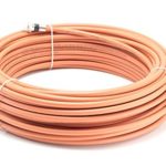 THE CIMPLE CO – 200 Feet Direct Burial Coaxial Cable| Proudly Made in The USA RG6 Coax Cable Rubber Boot – Outdoor Connectors | (Orange) – Designed for Waterproof and to Be Burried