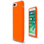 Orange Soft Silicone Rubber Case Flexible Skin Jelly Cover for iPhone 7 + 8 Plus
