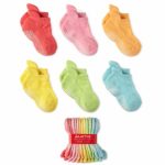 LA Active Baby Toddler Grip Ankle Socks – 6 Pairs – Non Slip/Skid Covered (Color Splash, 4-7 Years)