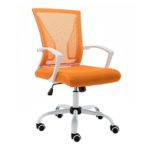 Modern Home WHORANGE Zuna Mid – Back Office Chair White/Orange